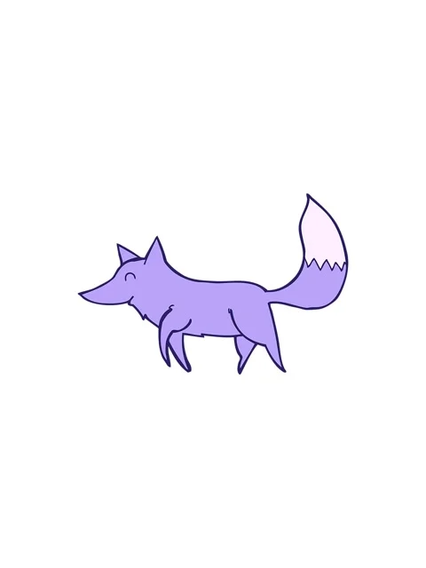 Splitting effect animation of illustration of wolf Stock Footage 324471987