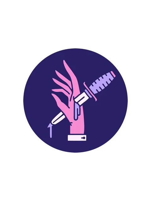 Splitting effect animation of  image of a dagger in the hand Stock Footage 324049076