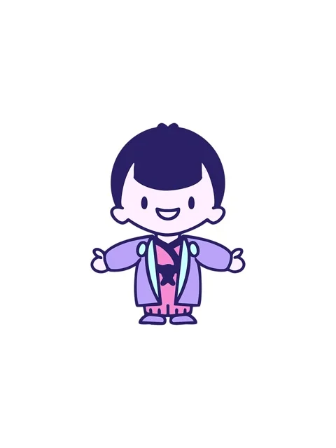 Splitting effect animation of a japanese man in wedding clothes with open arm Stock Footage 324455415
