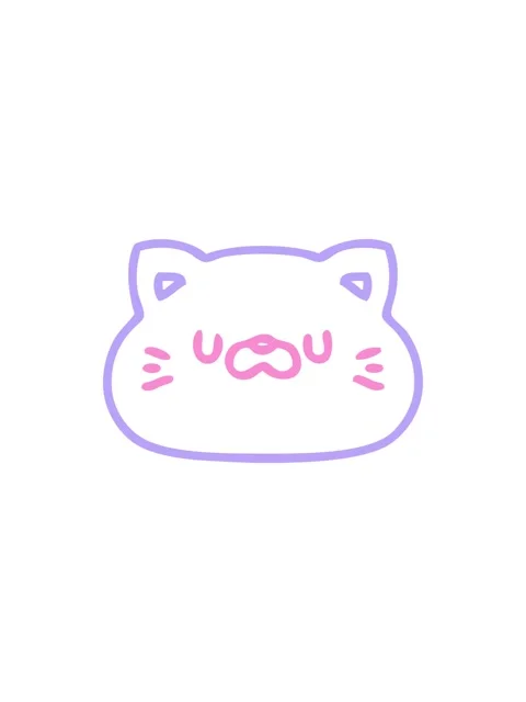 Splitting effect animation of line doodle of a cute little cat face icon Stock Footage 324253213