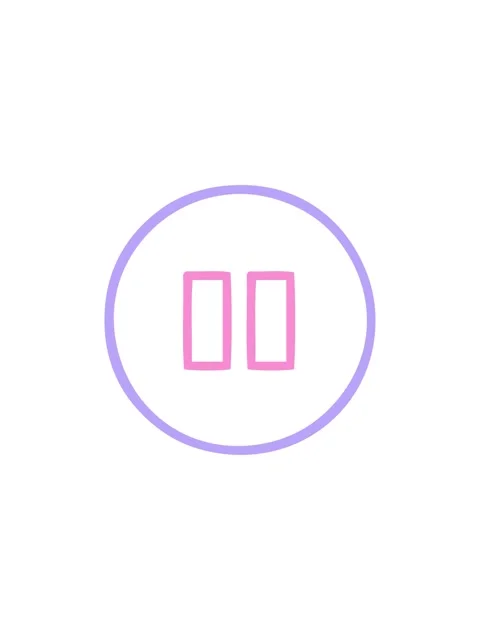 Splitting effect animation of line drawing cartoon of a pause button icon Video stock 324139277