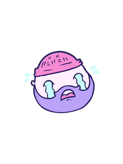 Splitting effect animation of male face with beard Stock Footage 324489703