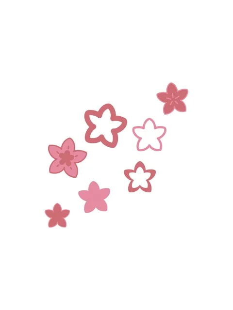 Splitting effect animation of multiple flowers form a japnese floral pattern Stock Footage 324147081