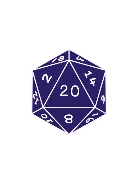 Splitting effect animation of natural 20 D20 dice roll Stock Footage 324423273