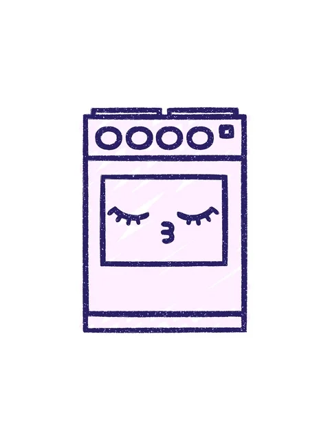 Splitting effect animation of Oven Chalk Drawing Stock Footage 324444000