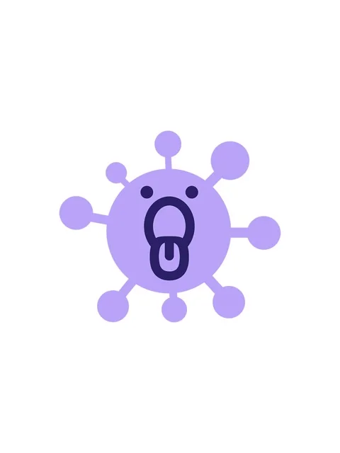 Splitting effect animation of panting virus Stock Footage 324049927