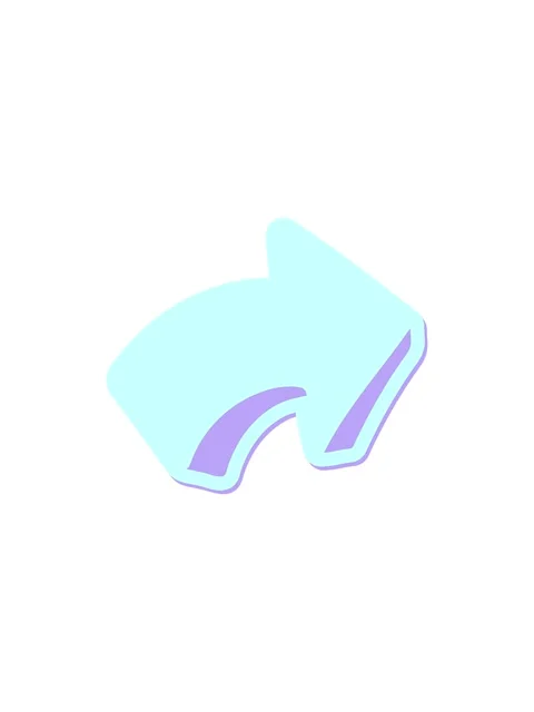 Splitting effect animation of pointing arrow cartoon sticker Stock Footage 324446073