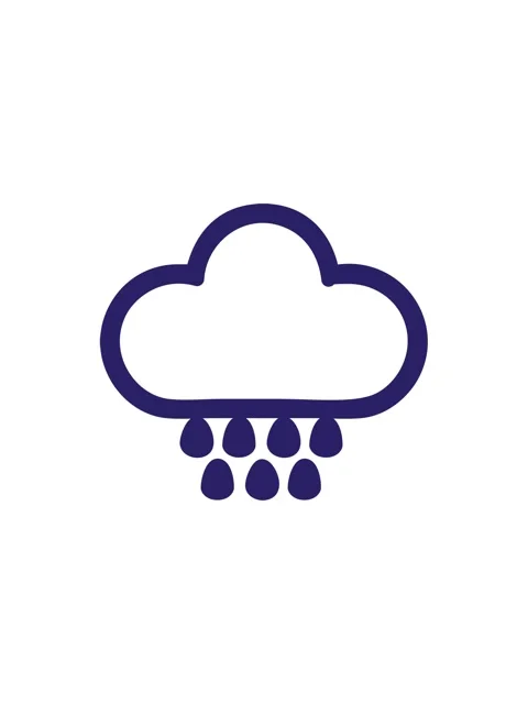 Splitting effect animation of rain cloud symbol Stock Footage 324423332