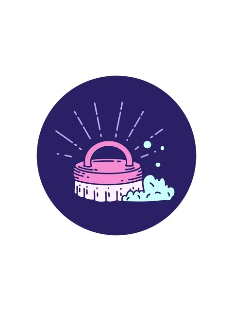 Splitting effect animation of scrubbing brush Stock Footage 324485503