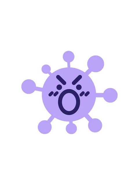 Splitting effect animation of shouting virus design Stock Footage 324174699