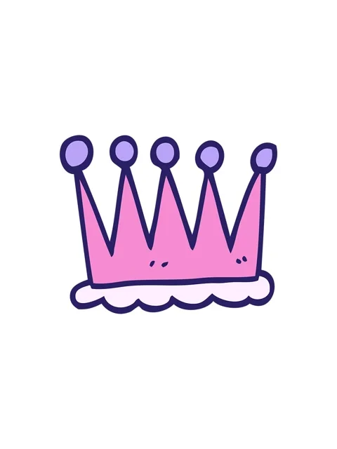 Splitting effect animation of simple cartoon doodle crown Stock Footage 324404170