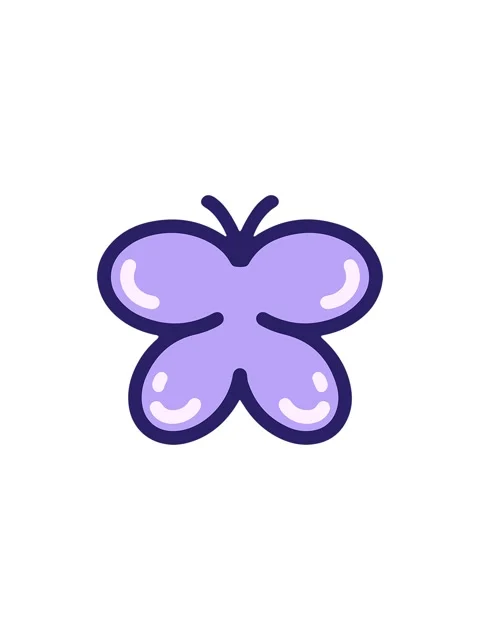 Splitting effect animation of a simple cute butterfly Stock Footage 324221236