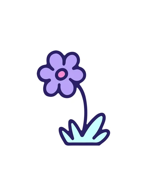 Splitting effect animation of simple flower Stock Footage 324289361