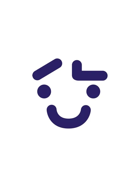 Splitting effect animation of simple raised eyebrow face icon Stock Footage 324222162