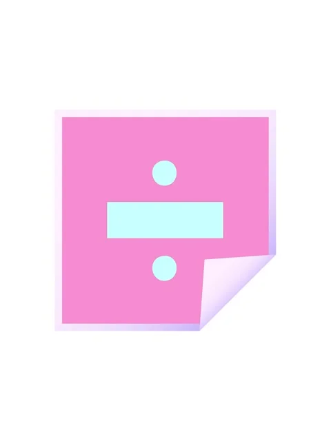 Splitting effect animation of square peeling sticker cartoon of a division .. Stock Footage 324267612