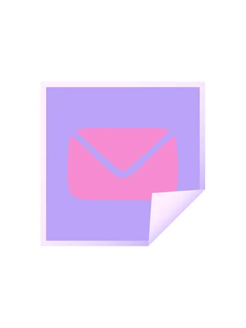 Splitting effect animation of  sticker cartoon of a paper envelope Stock Footage 324166213