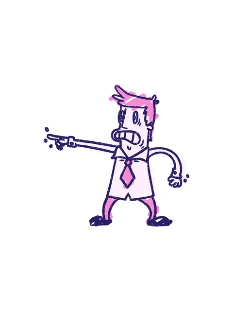 Splitting effect animation of Stressed Man Chalk Drawing Stock Footage 324080803