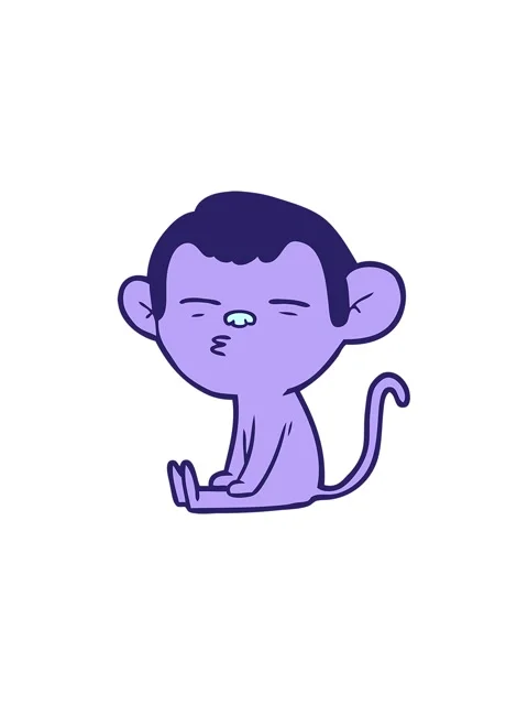 Splitting effect animation of suspicious monkey Video stock 324265352