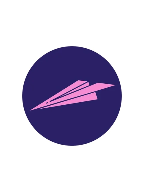 Splitting effect animation of tattoo style image of a paper airplane Stock Footage 324154070