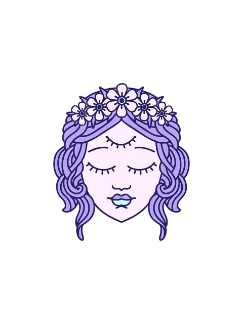Splitting effect animation of tattoo in traditional style of female face wi.. Stock Footage 324139545