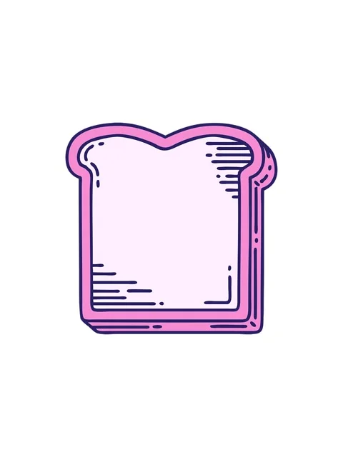 Splitting effect animation of tattoo in traditional style of a slice of bread Stock Footage 324221586