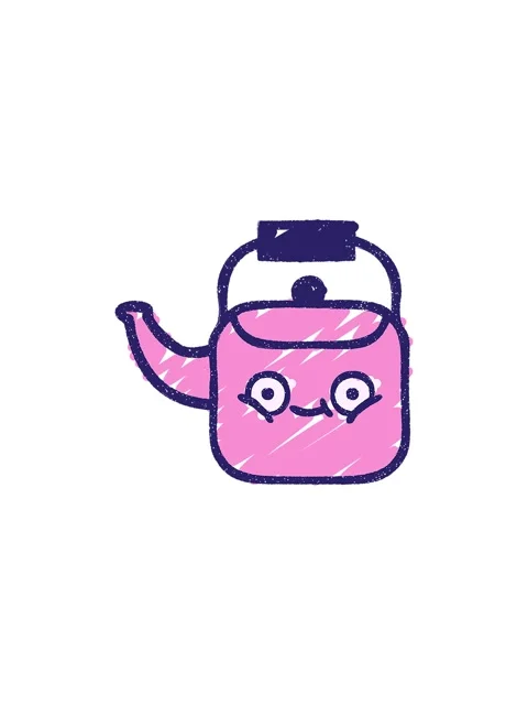 Splitting effect animation of Teapot Drawing Stock Footage 324102381