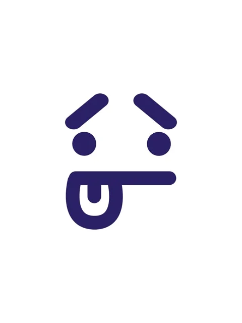 Splitting effect animation of unsure face icon Stock Footage 324340616