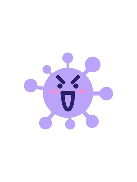 Splitting effect animation of victorious mean virus Stock Footage 323602934