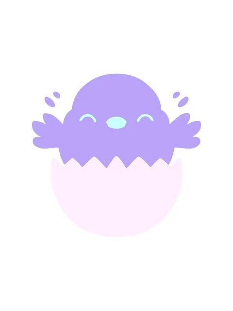 Splitting motion animation of baby bird hatching from egg Stock Footage 324490580