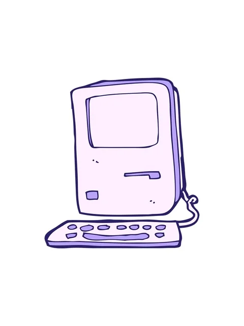 Splitting motion animation of cartoon of computer Stock Footage 324208338