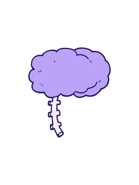 Splitting motion animation of cartoon doodle of a brain 動画素材 324067420