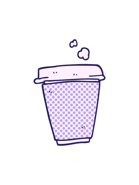 Splitting motion animation of cartoon doodle coffee cup Stock Footage 324237088