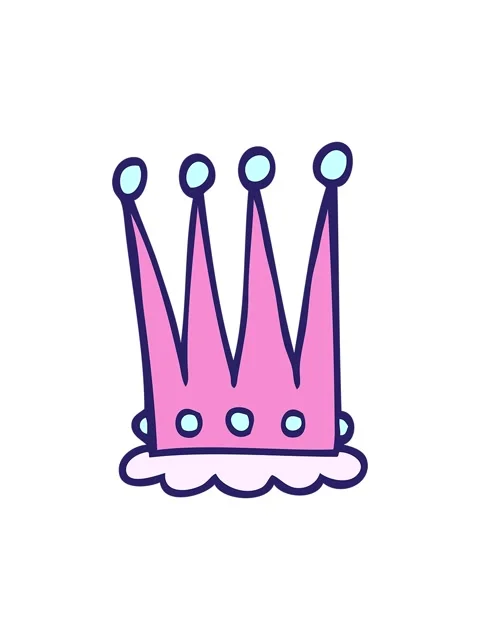 Splitting motion animation of cartoon doodle crown Stock Footage 324259806