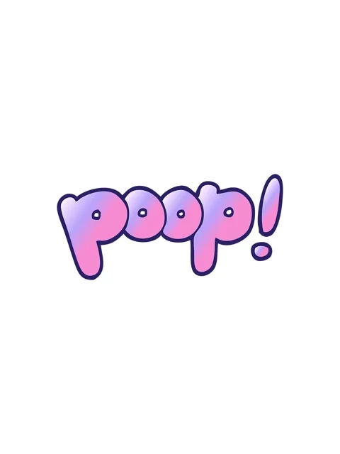 Splitting motion animation of cartoon doodle font poop Stock Footage 324262913