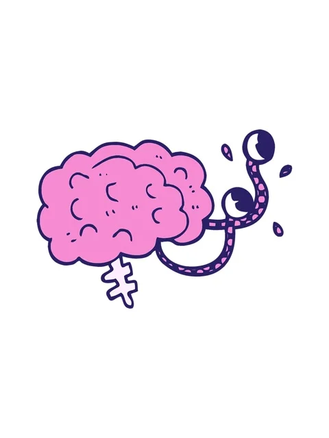 Splitting motion animation of cartoon doodle of a monster brain 動画素材 324322950