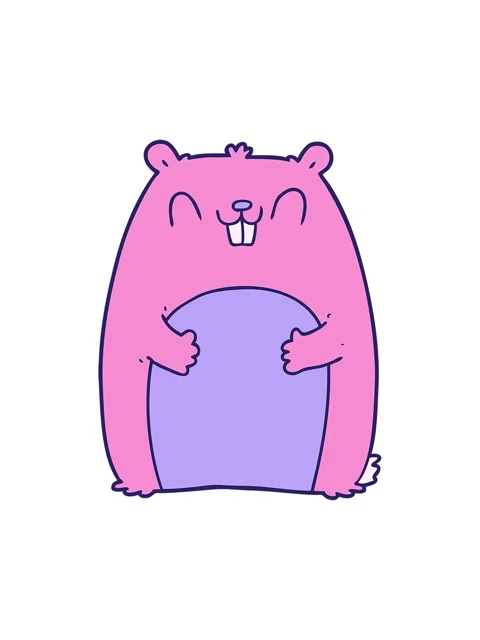 Splitting motion animation of cartoon happy gopher Stock Footage 324203645