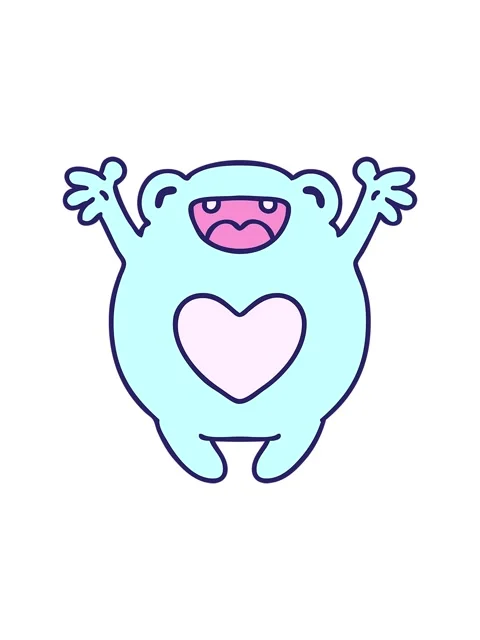 Splitting motion animation of cartoon of a happy frog in love Stock Footage 324252043
