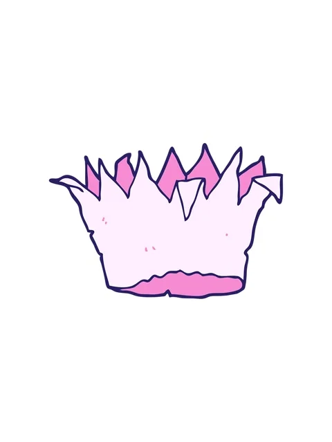 Splitting motion animation of cartoon paper crown Stock Footage 324331386