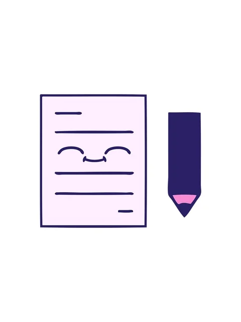 Splitting motion animation of cartoon of a test paper Video stock 324423986