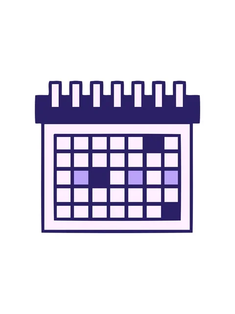 Splitting motion animation of cartoon of a work calendar Stock Footage 324278124