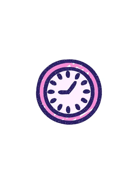 Splitting motion animation of Clock Symbol Chalk Drawing Stock Footage 324478991