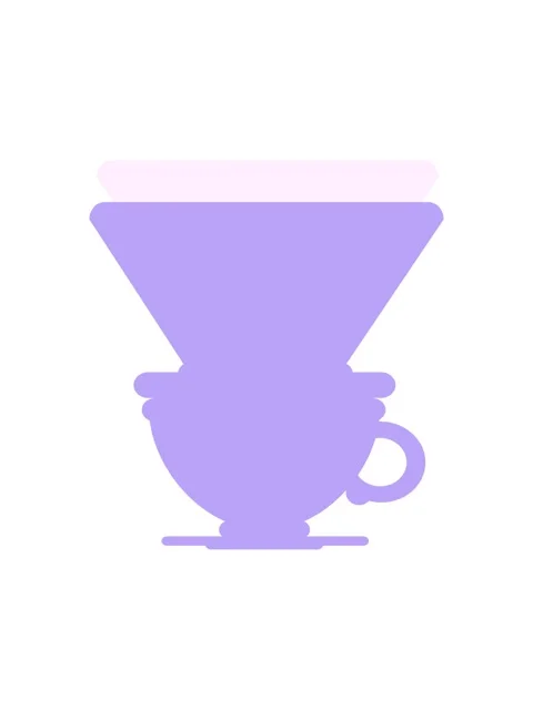 Splitting motion animation of coffee cup with drip filter Stock Footage 324248578