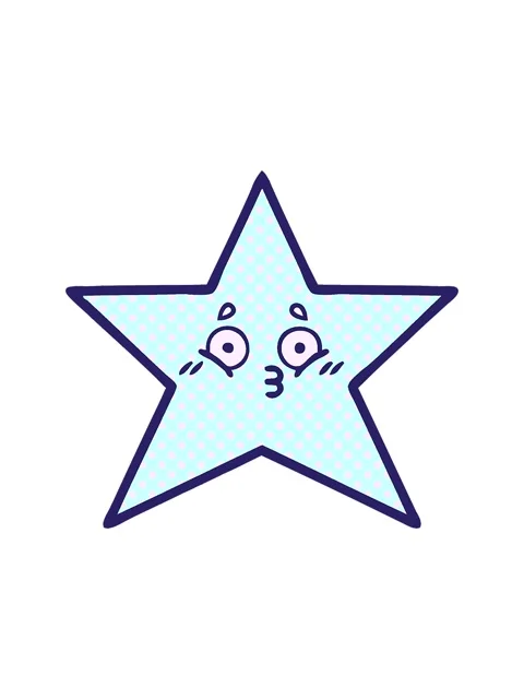 Splitting motion animation of comic book style cartoon of a star fish Stock Footage 324426530