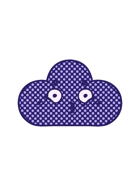 Splitting motion animation of comic book style cartoon of a storm cloud Stock Footage 324452186