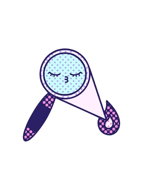 Splitting motion animation of comic book style cartoon of a magnifying glass Stock Footage 324491028