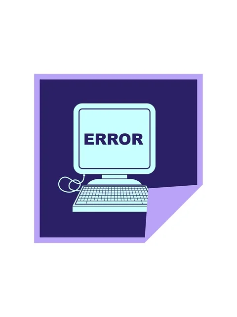 Splitting motion animation of computer error vector illustration square pee.. Stock Footage 324140755