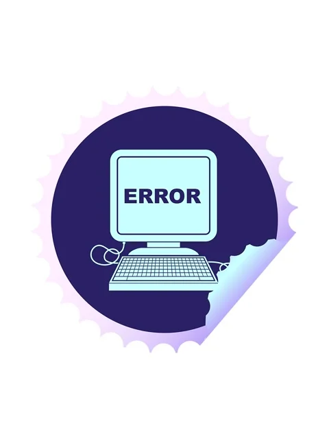 Splitting motion animation of computer error vector illustration circular p.. Stock Footage 324340641