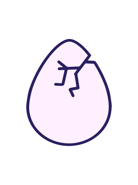 Splitting motion animation of cracked easter egg design Stock Footage 324055987