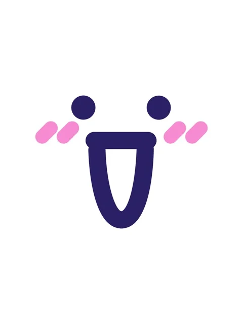 Splitting motion animation of crazy happy face icon Stock Footage 324401989