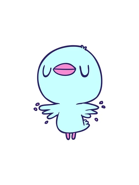 Splitting motion animation of cute cartoon chick flapping wings Stock Footage 324081922